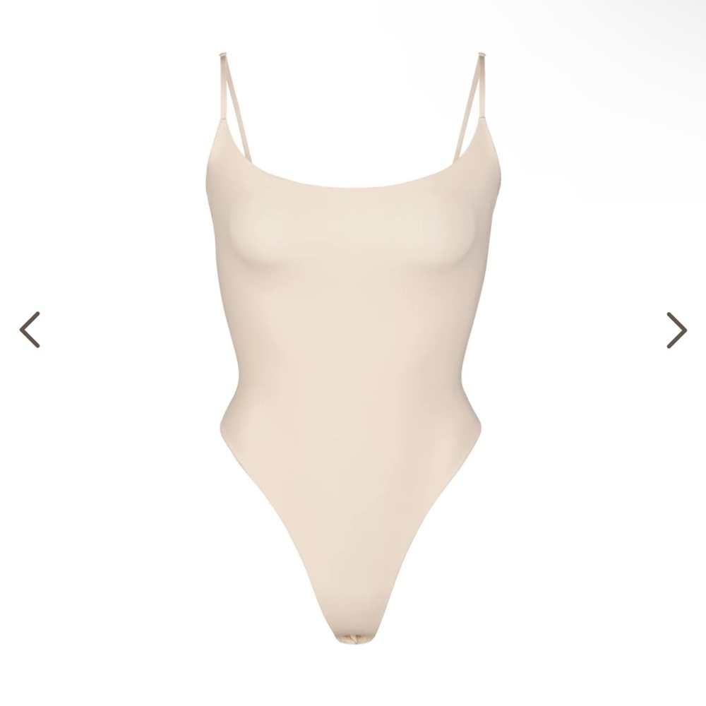 SKIMS Tan Fitted Sleeveless Bodysuit
